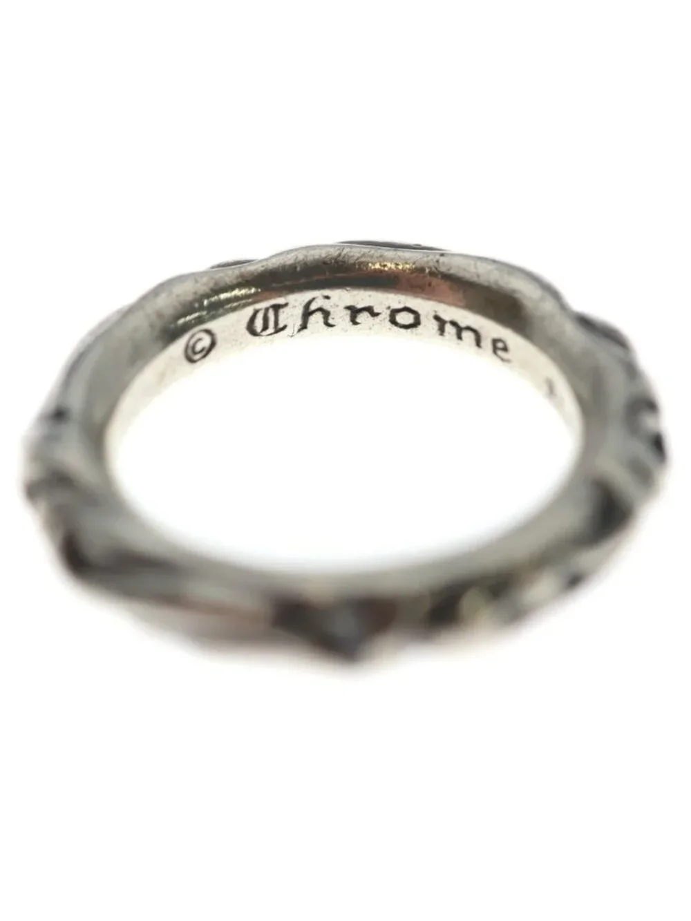 Chrome Hearts Scrl Band Scroll Ring Silver